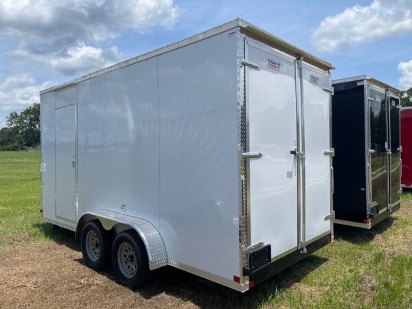 7×16 Tandem Axle – Finished interior – Electrical – Sink Package – A/C – White Poly Core - Image 3