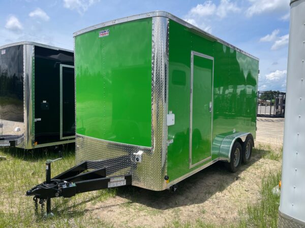 7×16 Tandem Axle – Finished interior – Electrical – Sink Package – A/C – Green Poly Core - Image 2