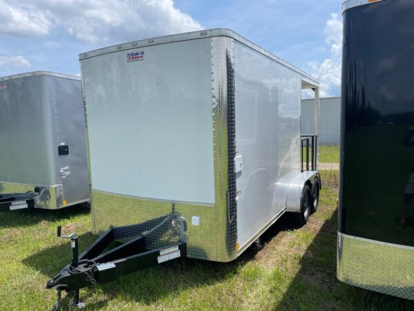 7×16 Tandem Axle Porch Trailer – Finished Interior – Sinks – Electrical - A/C - White Poly Core - Image 2