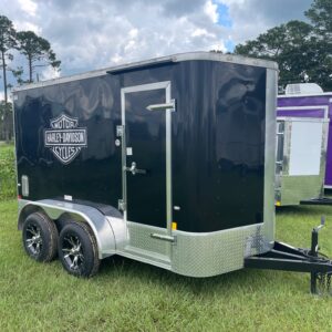 6×10 Tandem Axle – Motorcycle Trailer – (3) Rows of E-Track – (2) Wheel Chocks