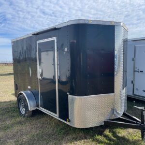 6X10 Single Axle - Rounded V-nose - Ramp Door - Side Door