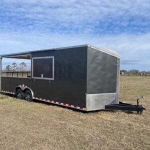 8.5x24 Tandem Axle Porch Trailer - 30 Amp Electrical - 5200# Axles - Concession Window