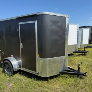 6×8 Single Axle – Rounded V-nose – Side Door – Ramp Door