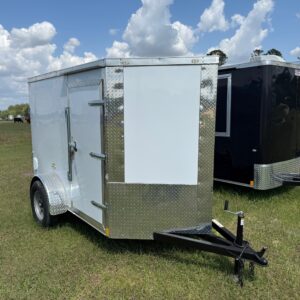 5×8 Single Axle – V Nose – Ramp Door – Side Door
