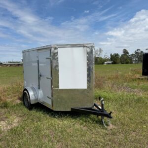 5×8 Single Axle – V Nose – Single Rear Door – Side Door