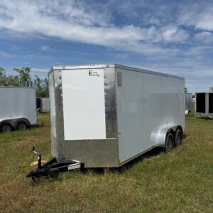 7×16 Tandem Axle Trailer – 16” On Center Floors, Walls, Roof – 6 Foot 6 Inch Ceiling – Ramp Door – Side Door