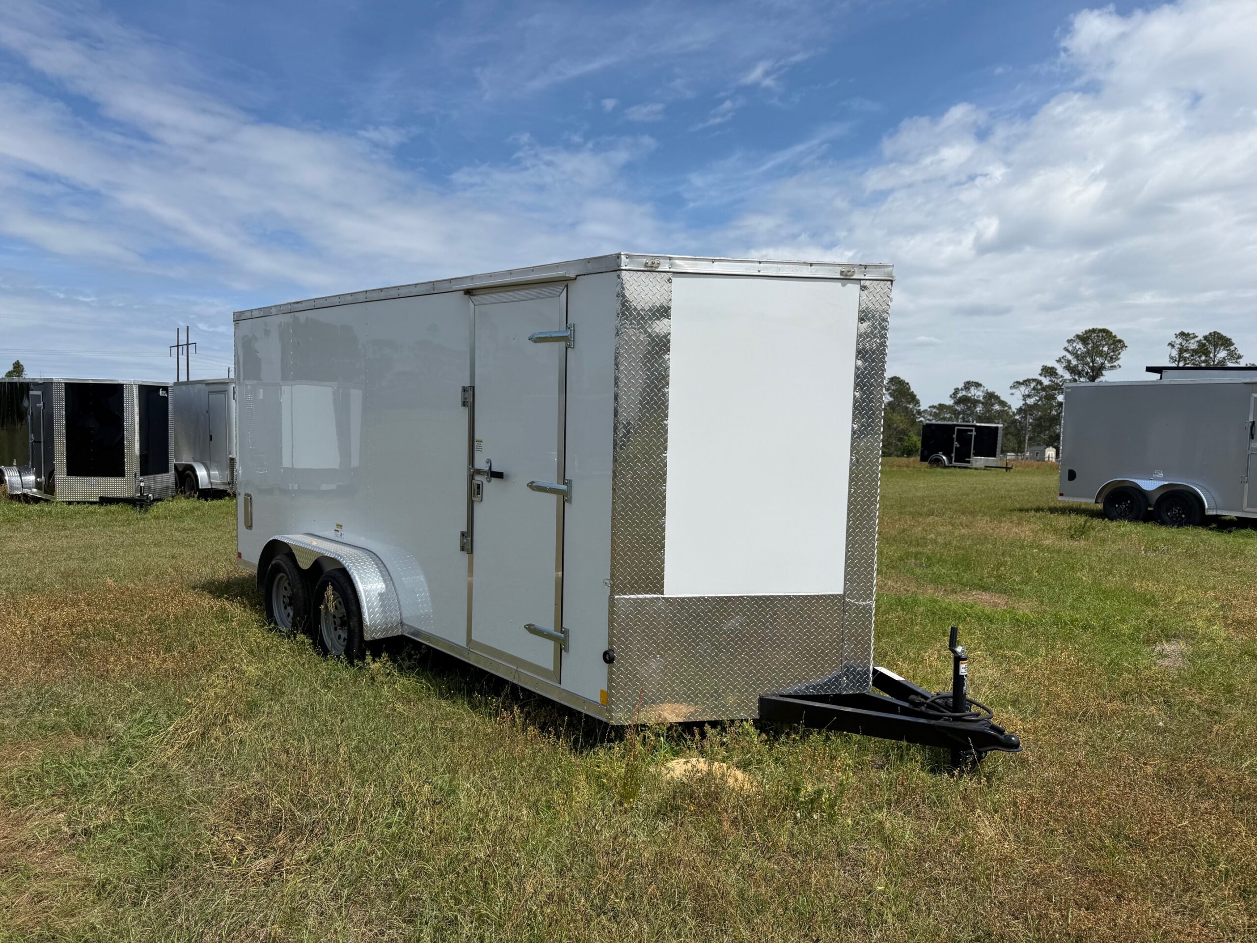 7×16 Tandem Axle Trailer – 16” On Center Floors, Walls, Roof – 6 Foot 6 Inch Ceiling – Ramp Door – Side Door - Image 2