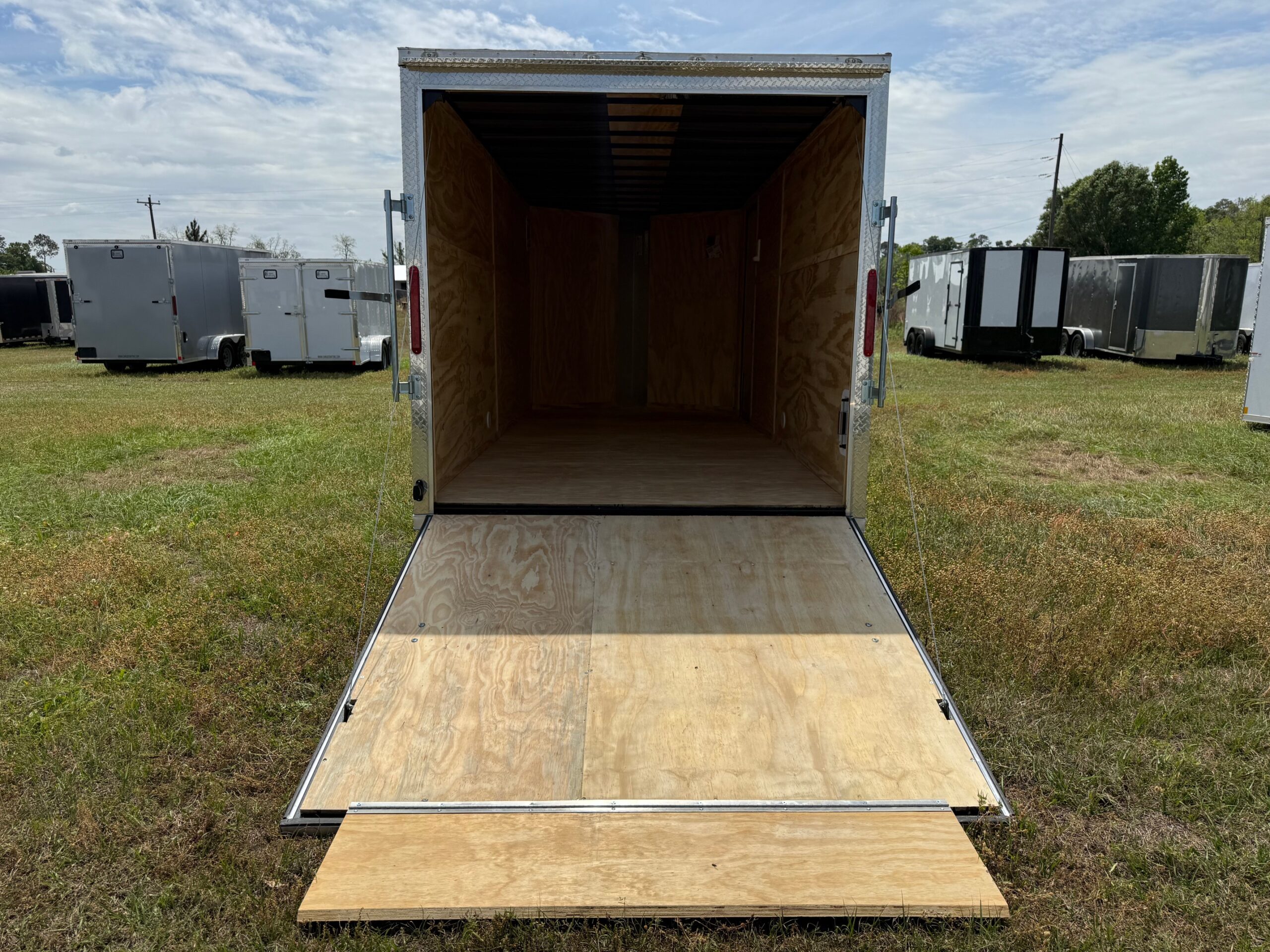 7×16 Tandem Axle Trailer – 16” On Center Floors, Walls, Roof – 6 Foot 6 Inch Ceiling – Ramp Door – Side Door - Image 4