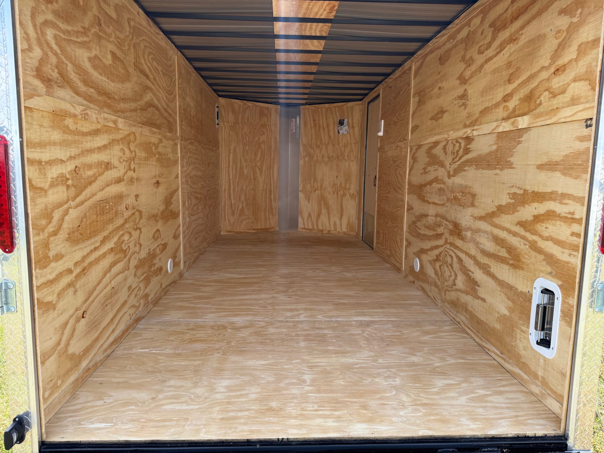 7×16 Tandem Axle Trailer – 16” On Center Floors, Walls, Roof – 6 Foot 6 Inch Ceiling – Ramp Door – Side Door - Image 5