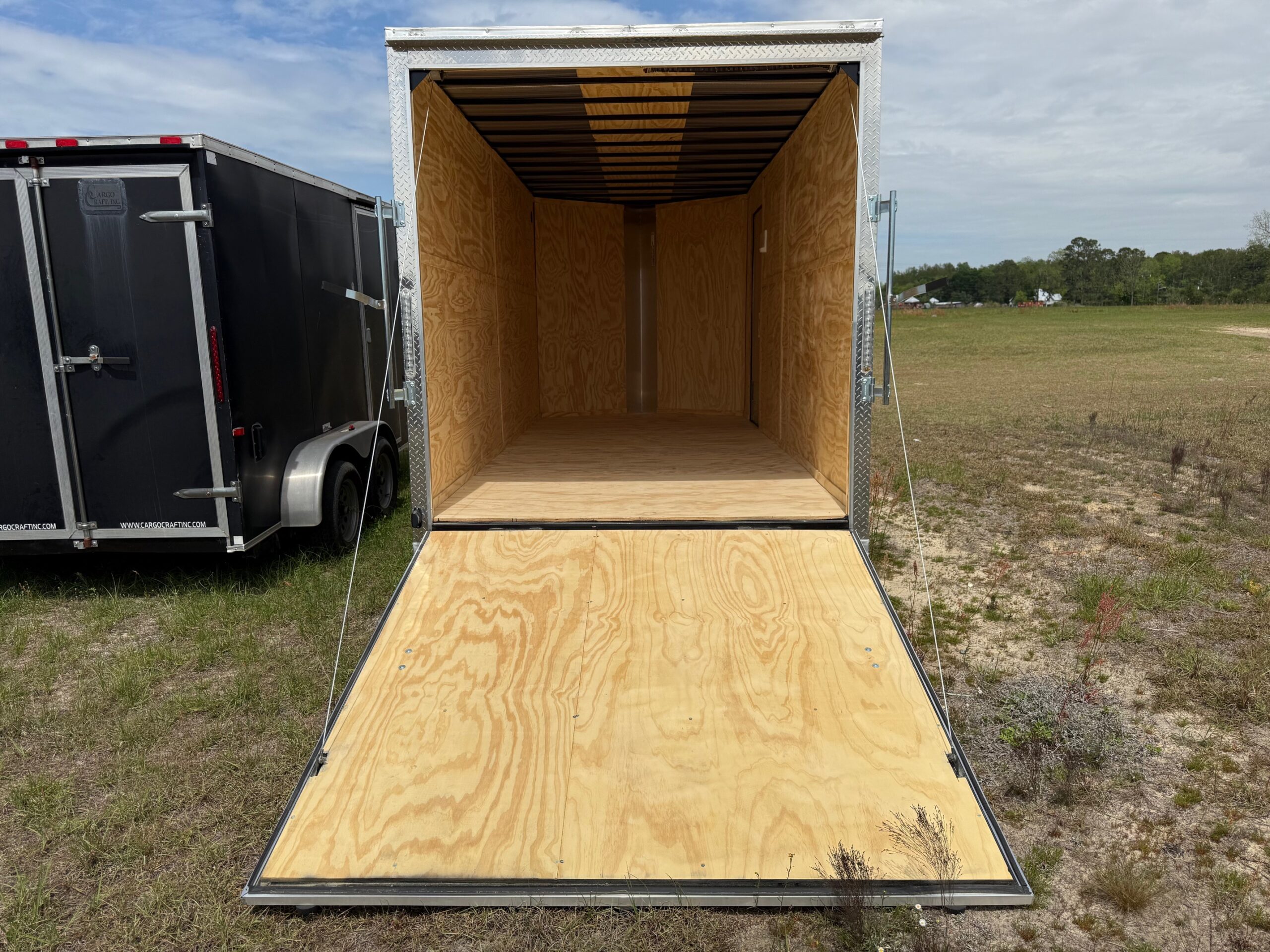 7×16 Tandem Axle Trailer – 16” On Center Floors, Walls, Roof – 7 Foot Ceiling – Ramp Door – Side Door - 5200# Axles - Image 4