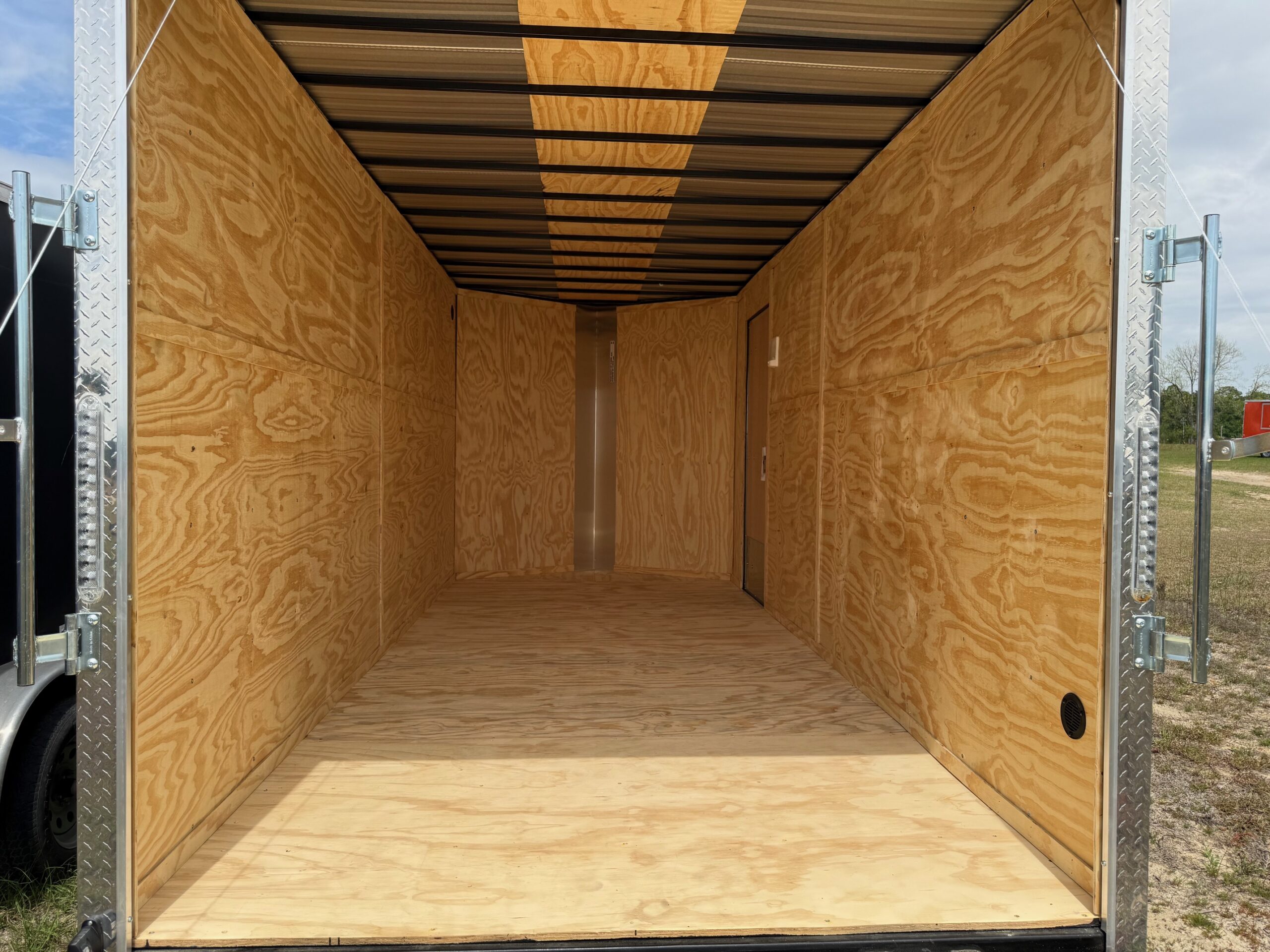 7×16 Tandem Axle Trailer – 16” On Center Floors, Walls, Roof – 7 Foot Ceiling – Ramp Door – Side Door - 5200# Axles - Image 5