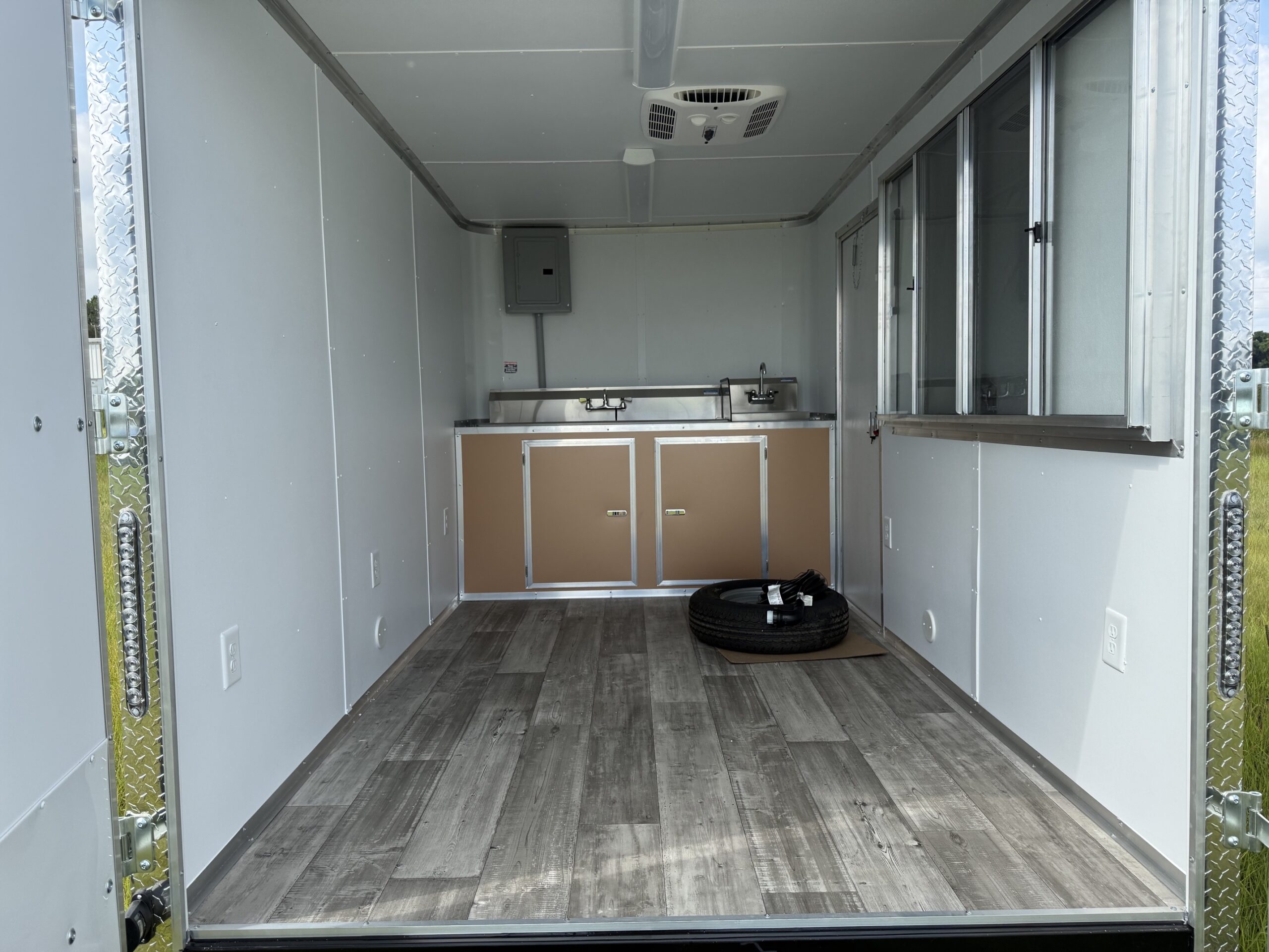 7×12 Single Axle Concession Trailer- Sink Package – Finished Interior – 7 Foot Ceiling – A/C - Image 4