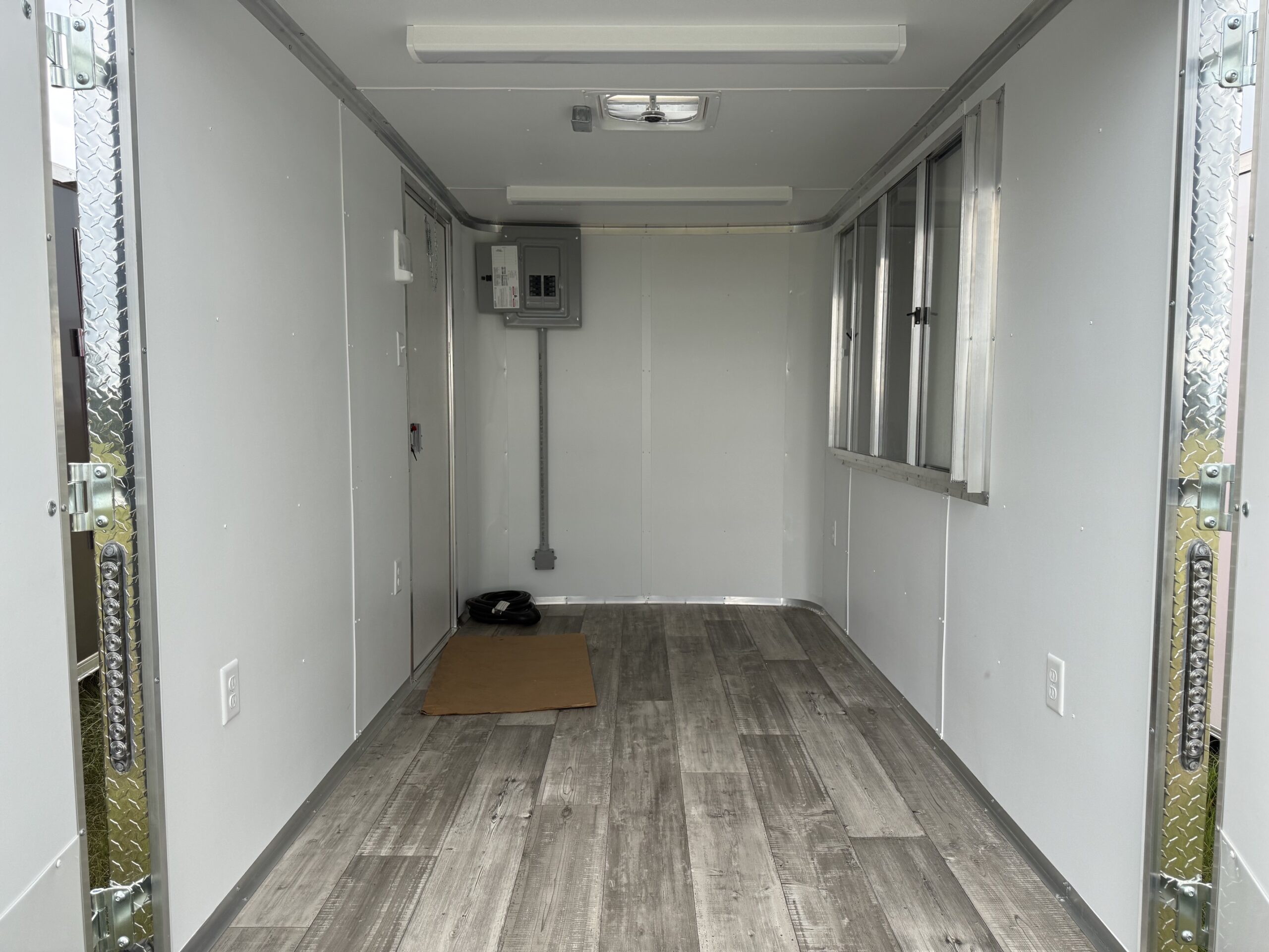 6×10 Single Axle Concession Series – Electrical – Finished Interior – Concession Window with Glass and Screens - Pink - Image 4