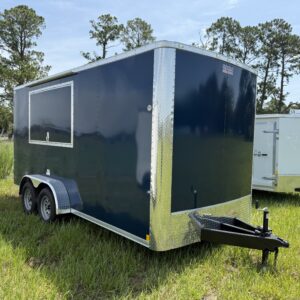 7 x 16 Tandem Concession – Alum Walls & Ceiling – Insulation – 7 Foot Height - Indigo