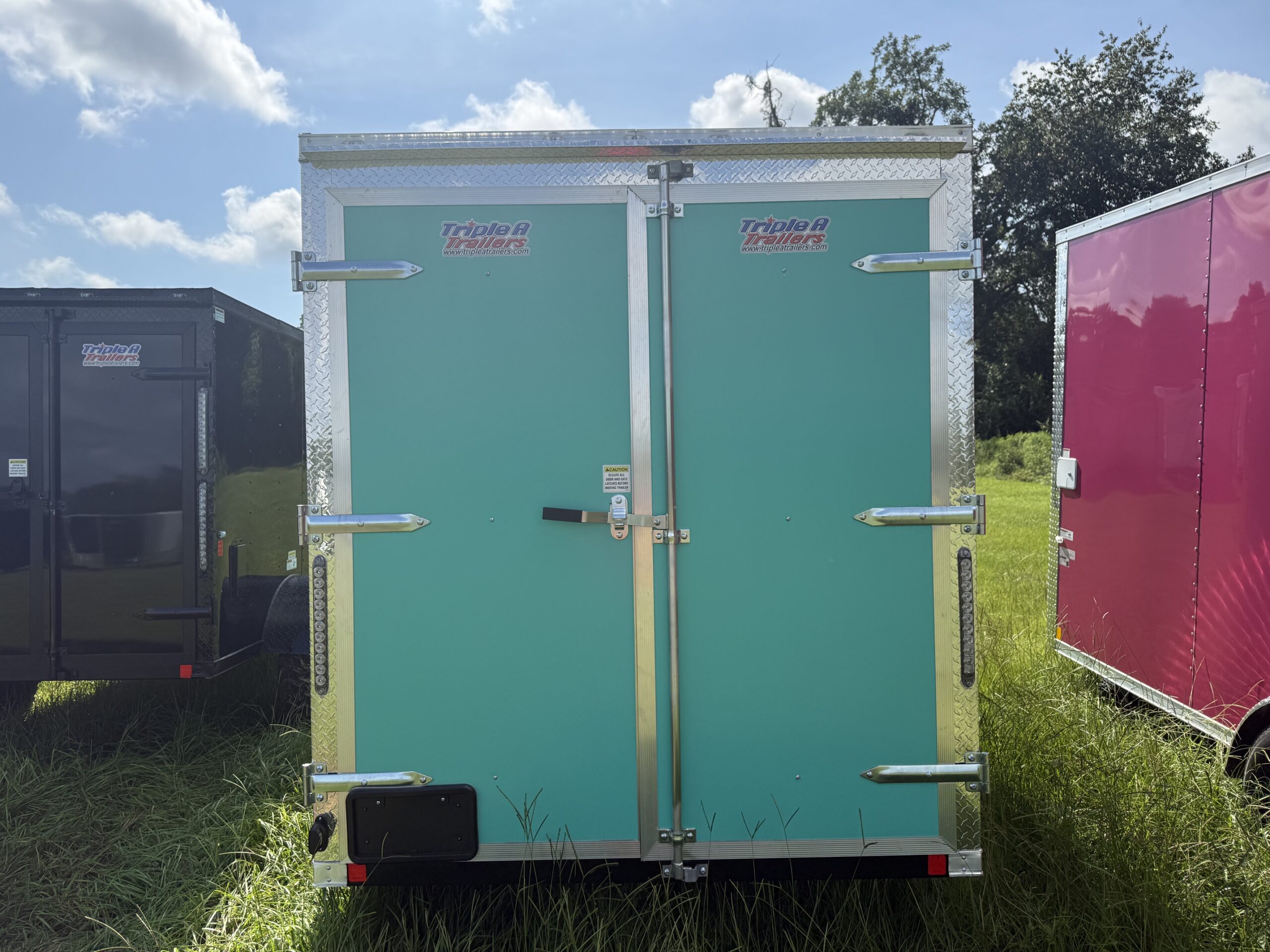 6×10 Single Axle Concession Series – Electrical – Finished Interior – Concession Window with Glass and Screens - Teal - Image 3