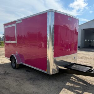 7×14 Single Axle Concession Trailer- Sink Package – Finished Interior – 7 Foot Ceiling – Bathroom Package