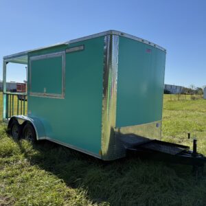 7×16 Tandem Axle Porch Trailer – Finished Interior – Sinks – Electrical